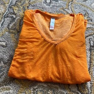 Free People Beach Distressed Burnout Tee MEDIUM Rolled Sleeves/Oversized